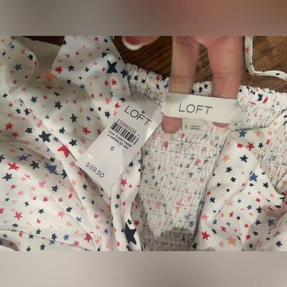 Loft Star Front Twist Short Romper NWT!! Size 6 - Picture 8 of 8